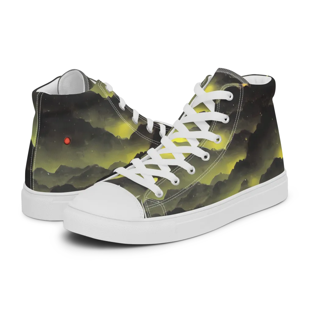 Spectral Isle on Women's High Top Canvas Shoes — Left