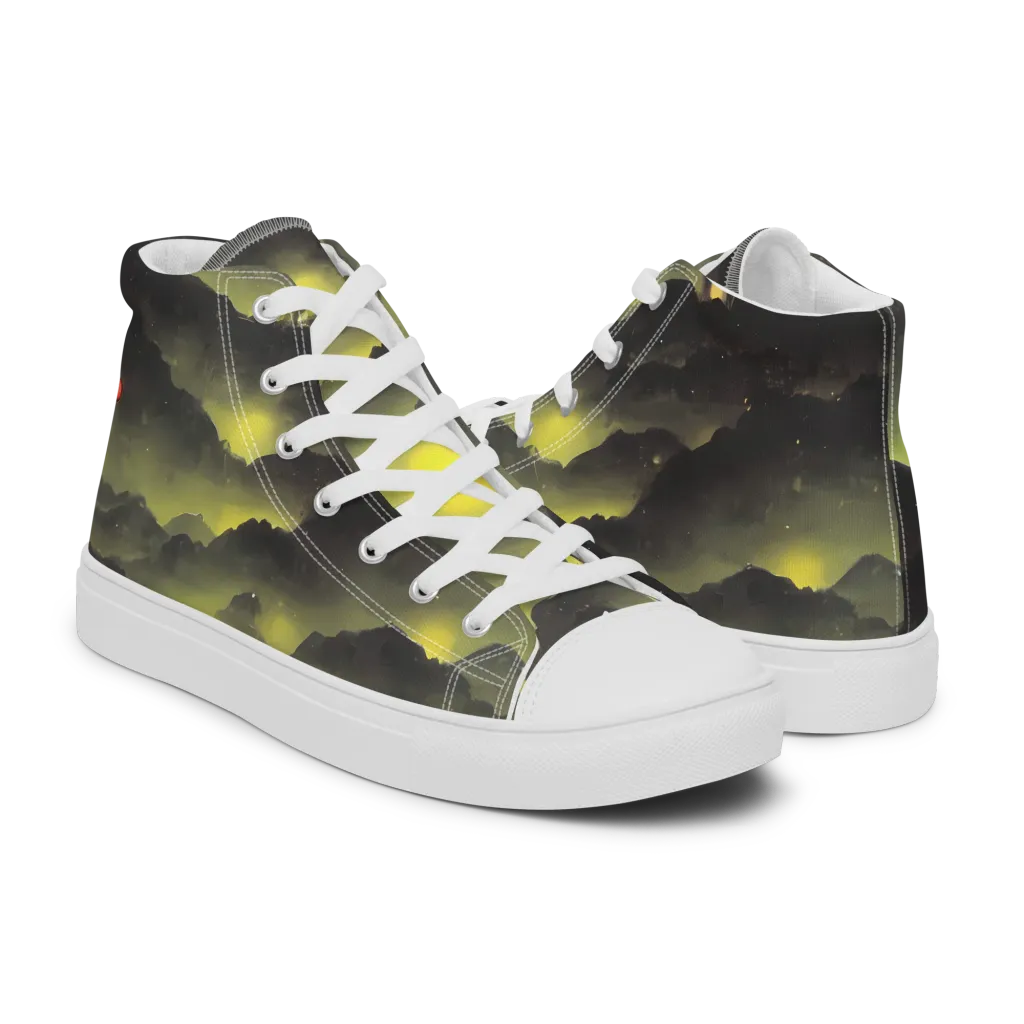 Spectral Isle on Women's High Top Canvas Shoes — Right