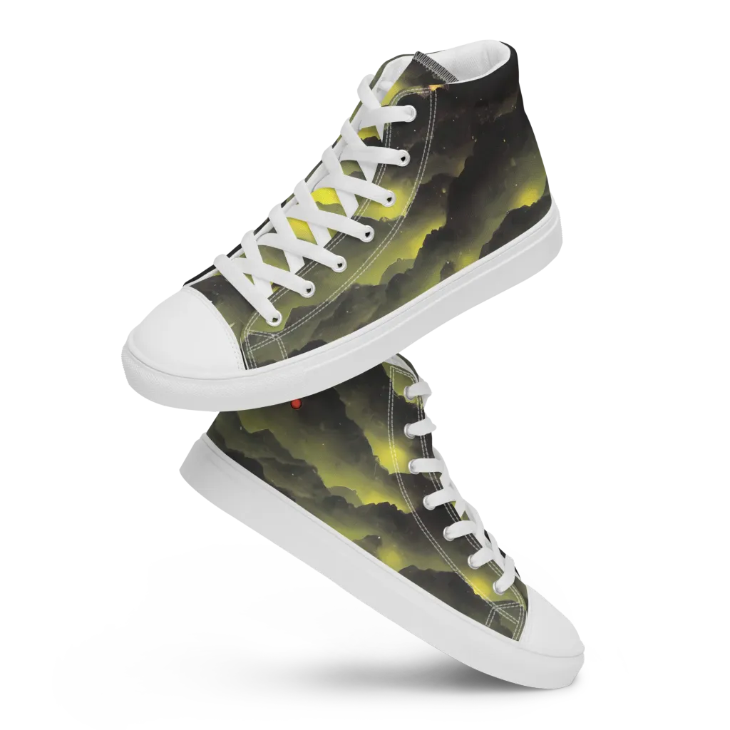 Spectral Isle on Women's High Top Canvas Shoes — Front