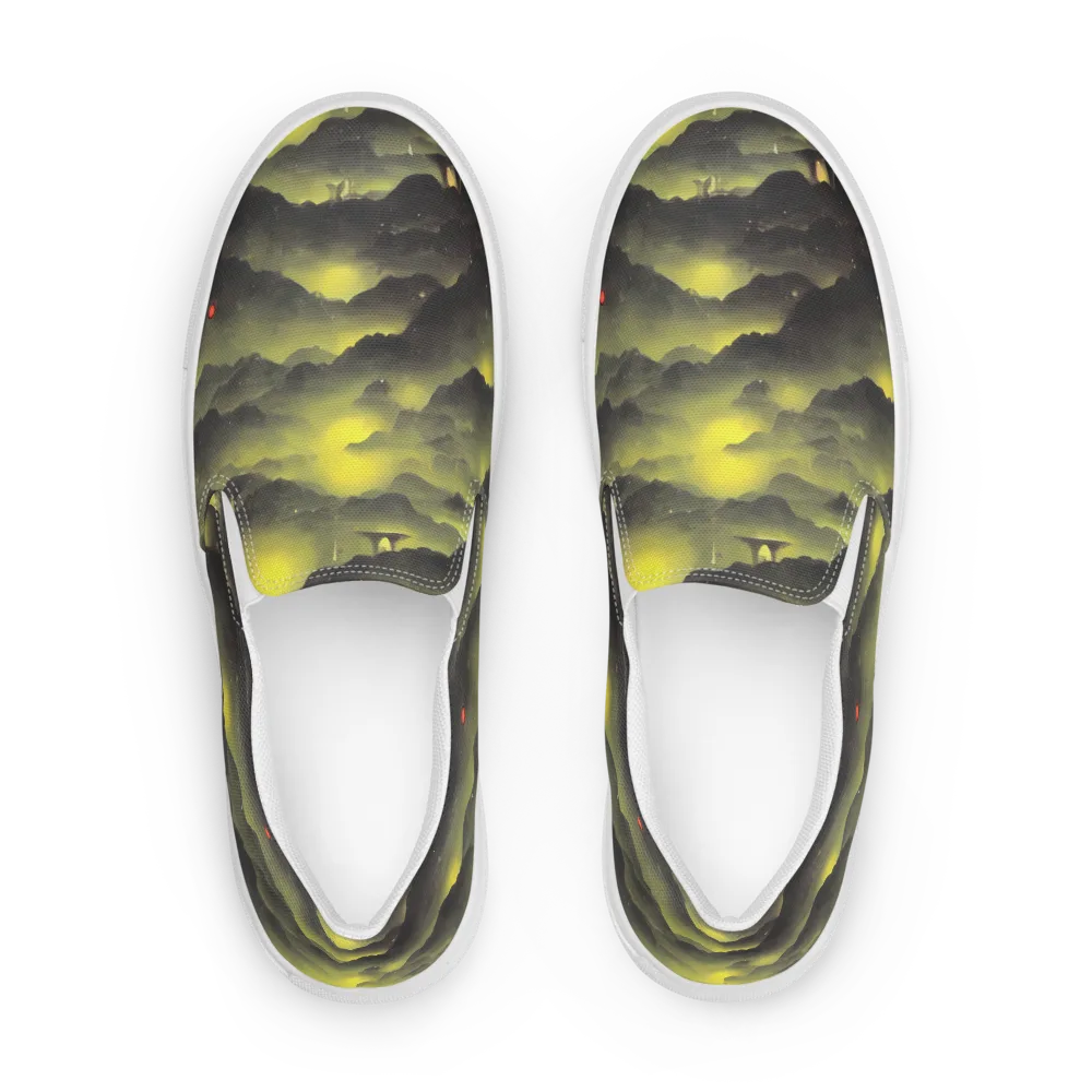Spectral Isle on Men's Slip-On Canvas Shoes — Front