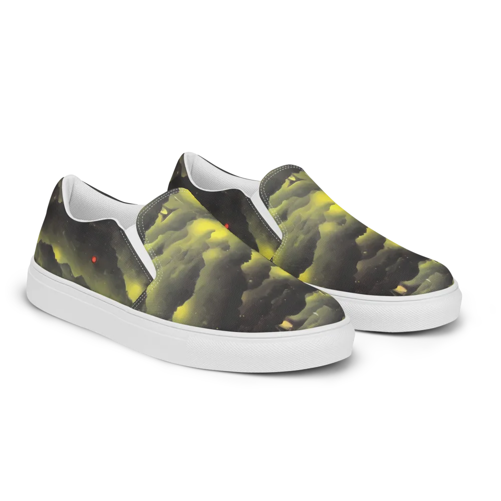 Spectral Isle on Men's Slip-On Canvas Shoes — Right Front