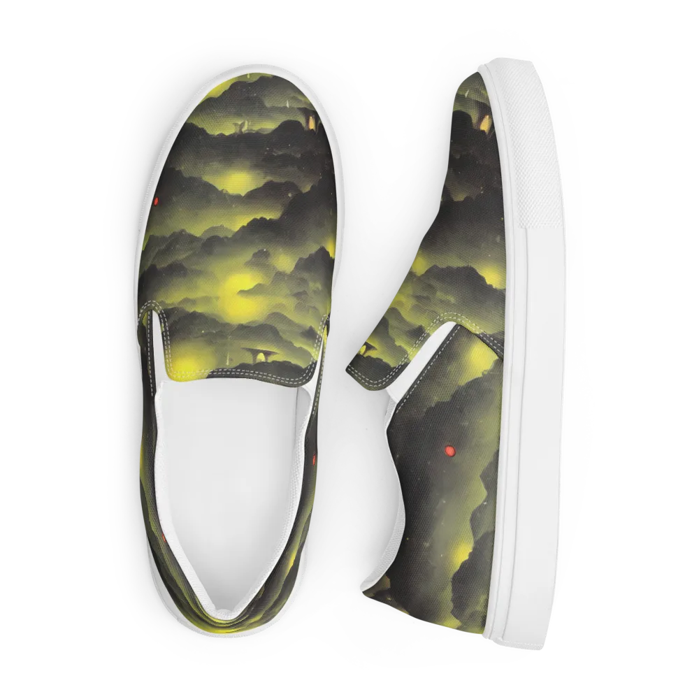 Spectral Isle on Men's Slip-On Canvas Shoes — Front