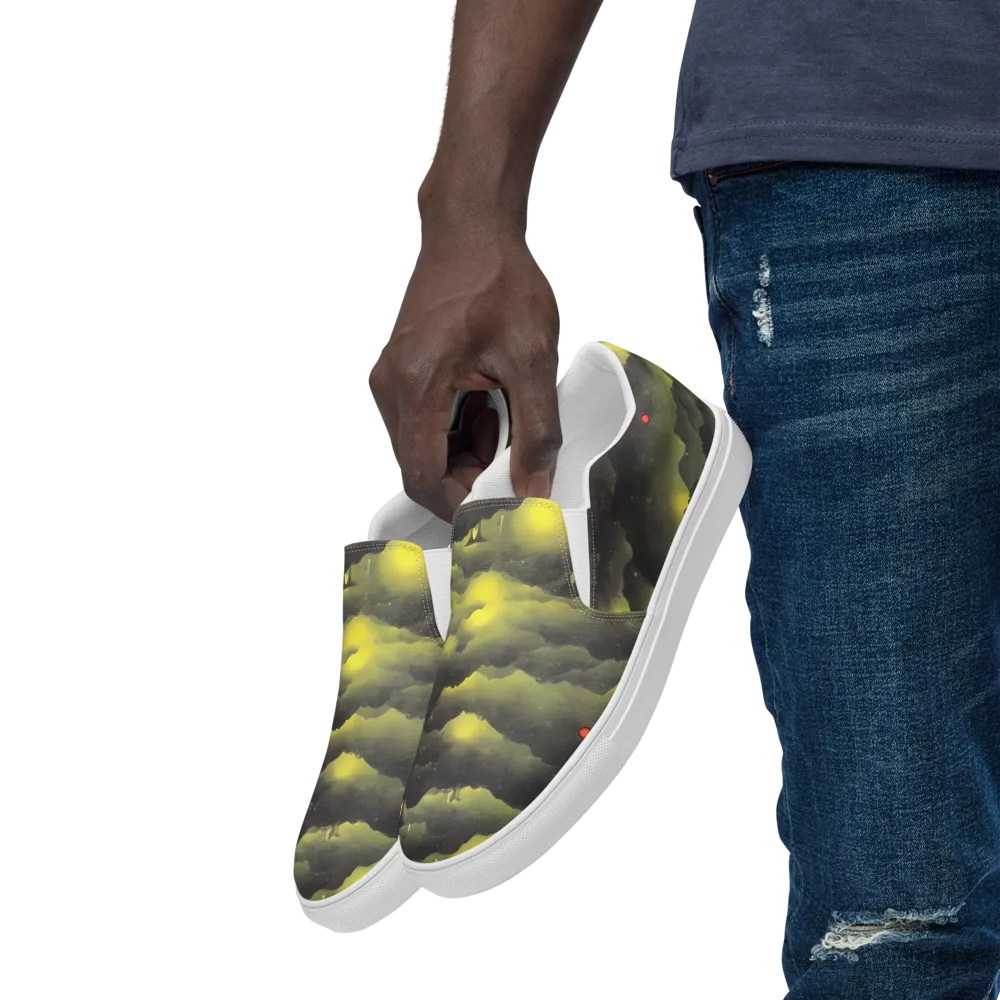 Spectral Isle on Men's Slip-On Canvas Shoes — Left Front