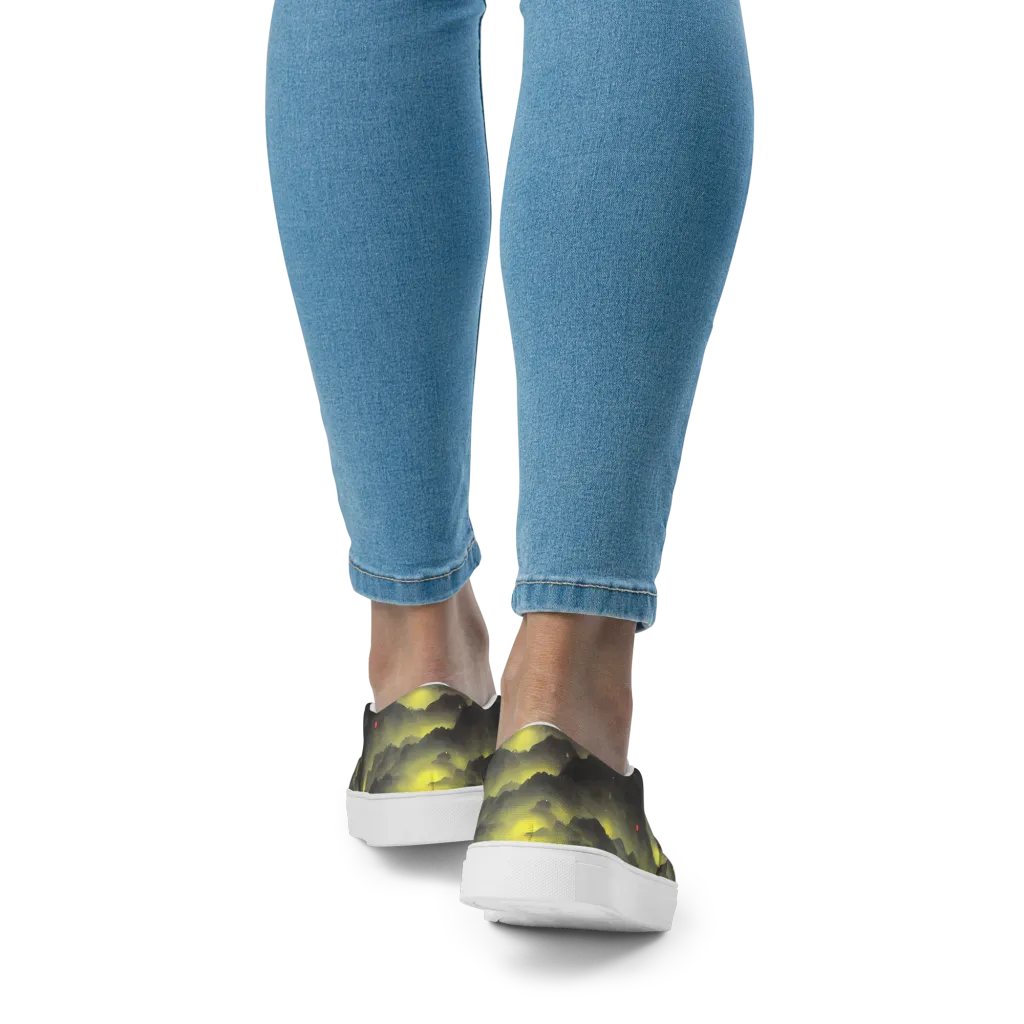 Spectral Isle on Women's Slip-On Canvas Shoes — Back