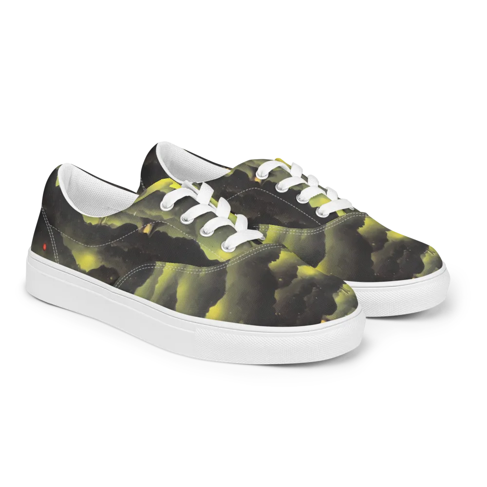 Spectral Isle on Men's Lace-Up Canvas Shoes — Right Front