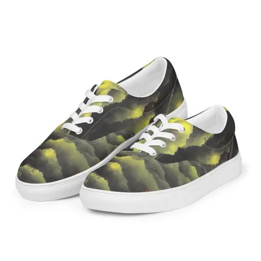 Spectral Isle on a Men's Lace-Up Canvas Shoes