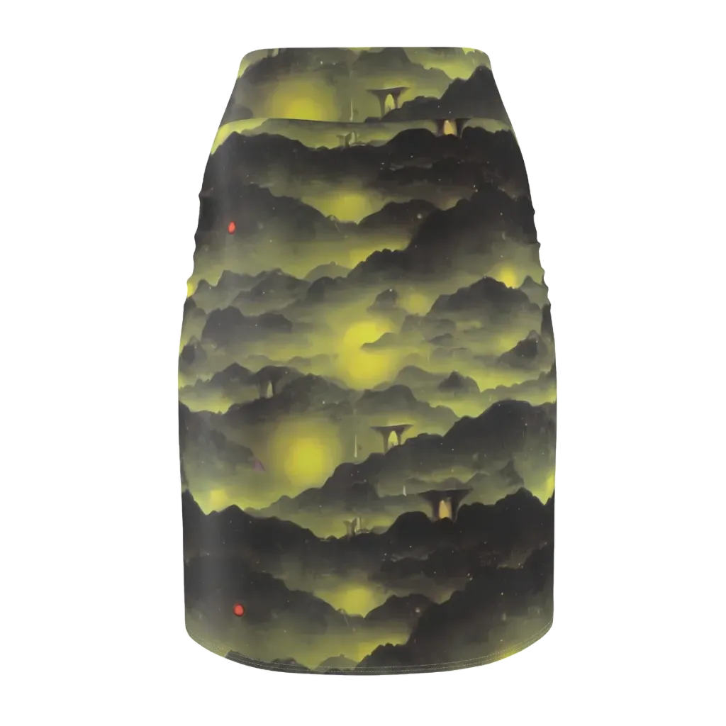 Spectral Isle on Pencil Skirt — Back
