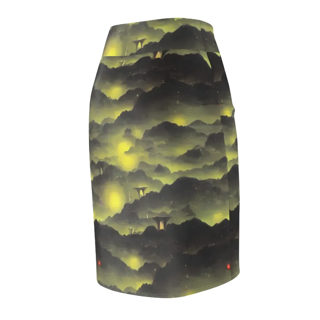 Spectral Isle on Pencil Skirt — Back Side