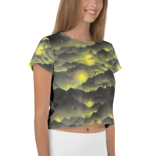 Spectral Isle on a Crop Tee
