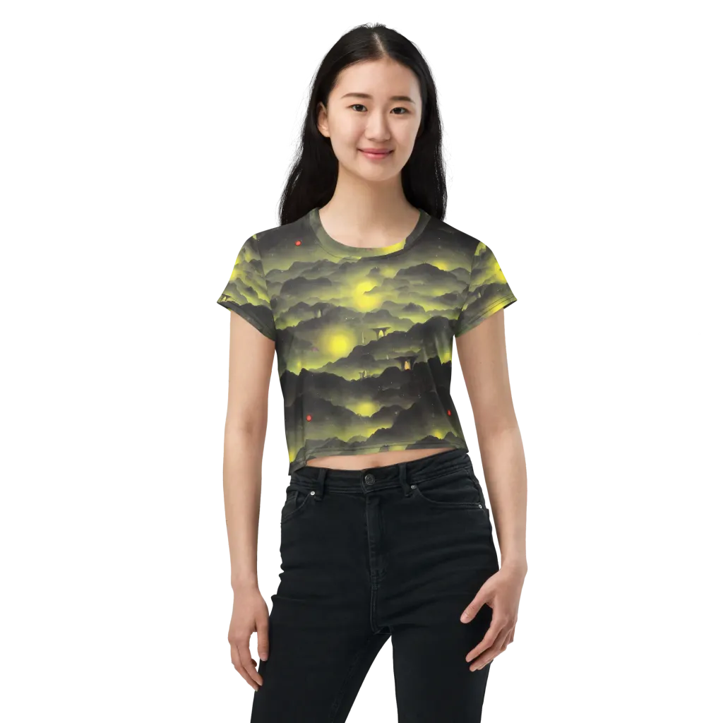 Spectral Isle on Crop Tee — Front