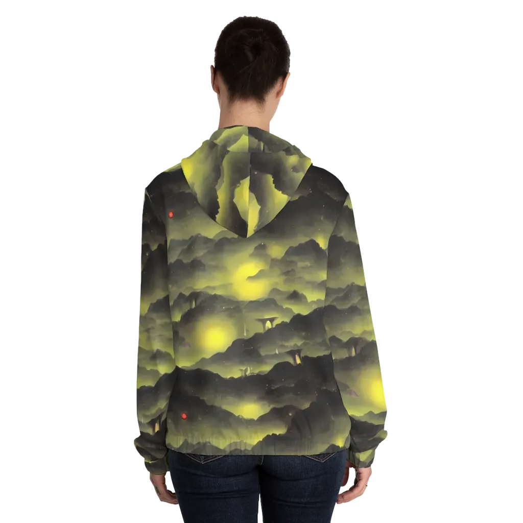 Spectral Isle on Women's Full-Zip Hoodie — Back On Person