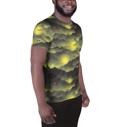 Spectral Isle on a Men's Athletic T-Shirt