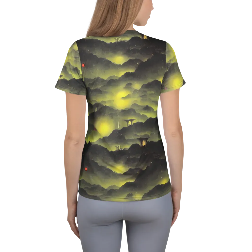 Spectral Isle on Women's Athletic T-Shirt — Back