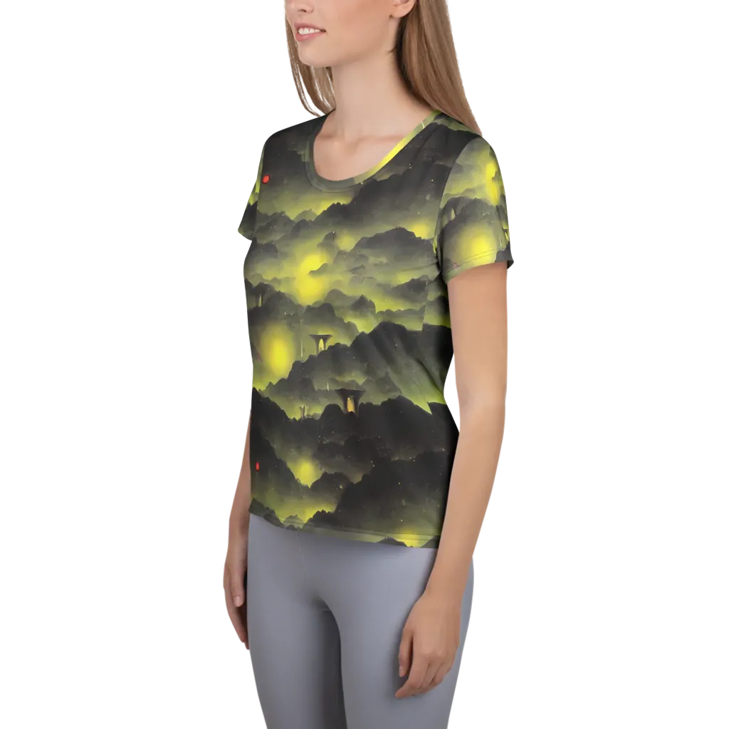 Spectral Isle on Women's Athletic T-Shirt — Left