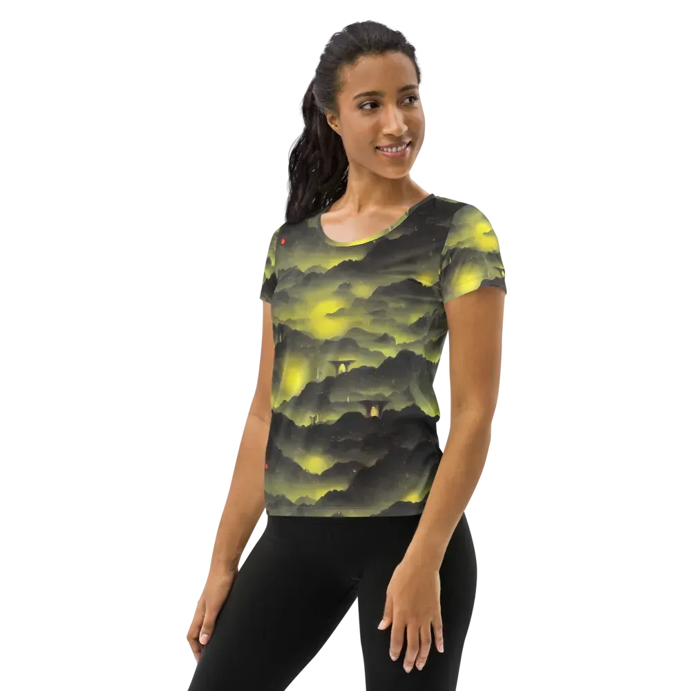 Spectral Isle on Women's Athletic T-Shirt — Left
