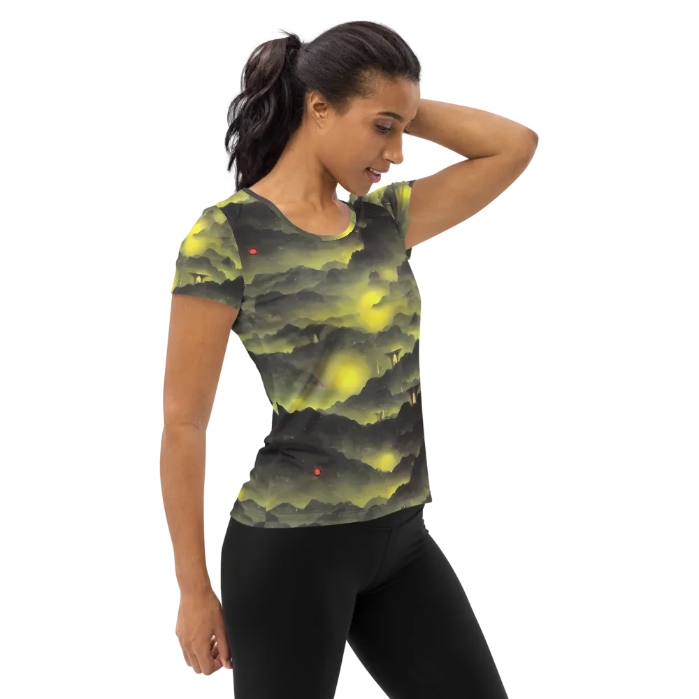 Spectral Isle on Women's Athletic T-Shirt — Right