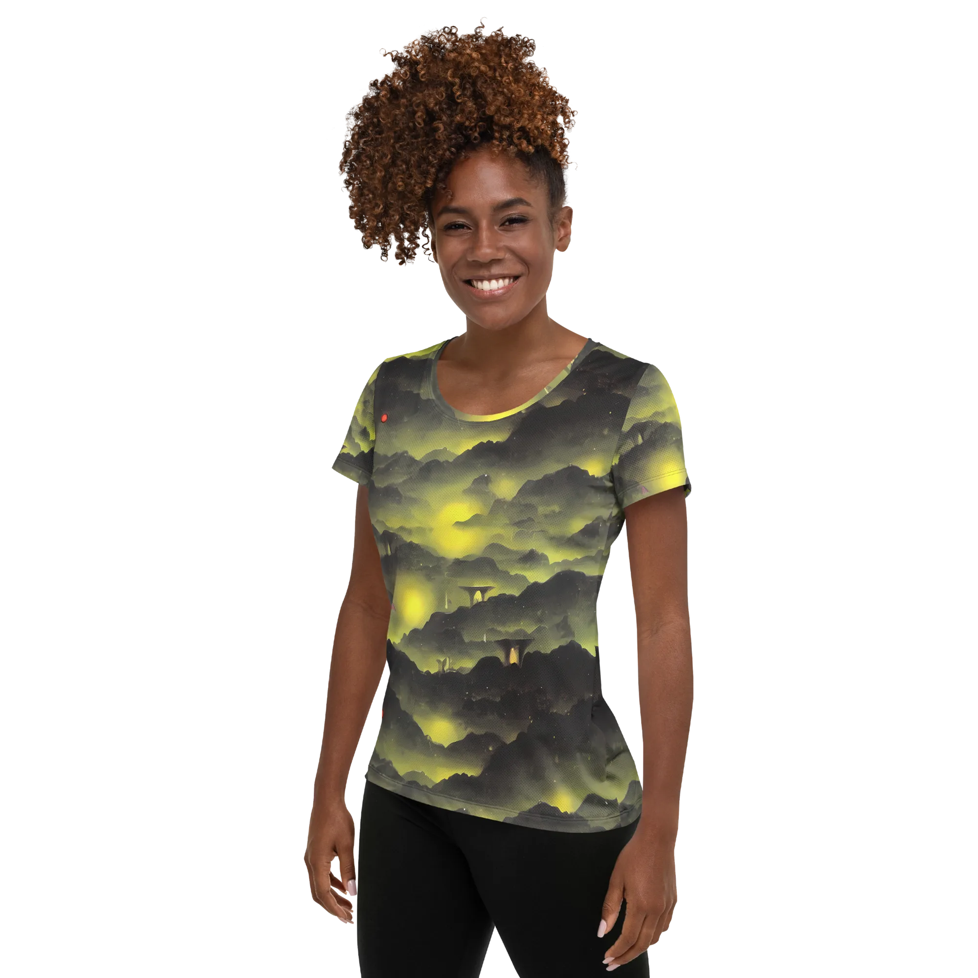 Spectral Isle on Women's Athletic T-Shirt — Left