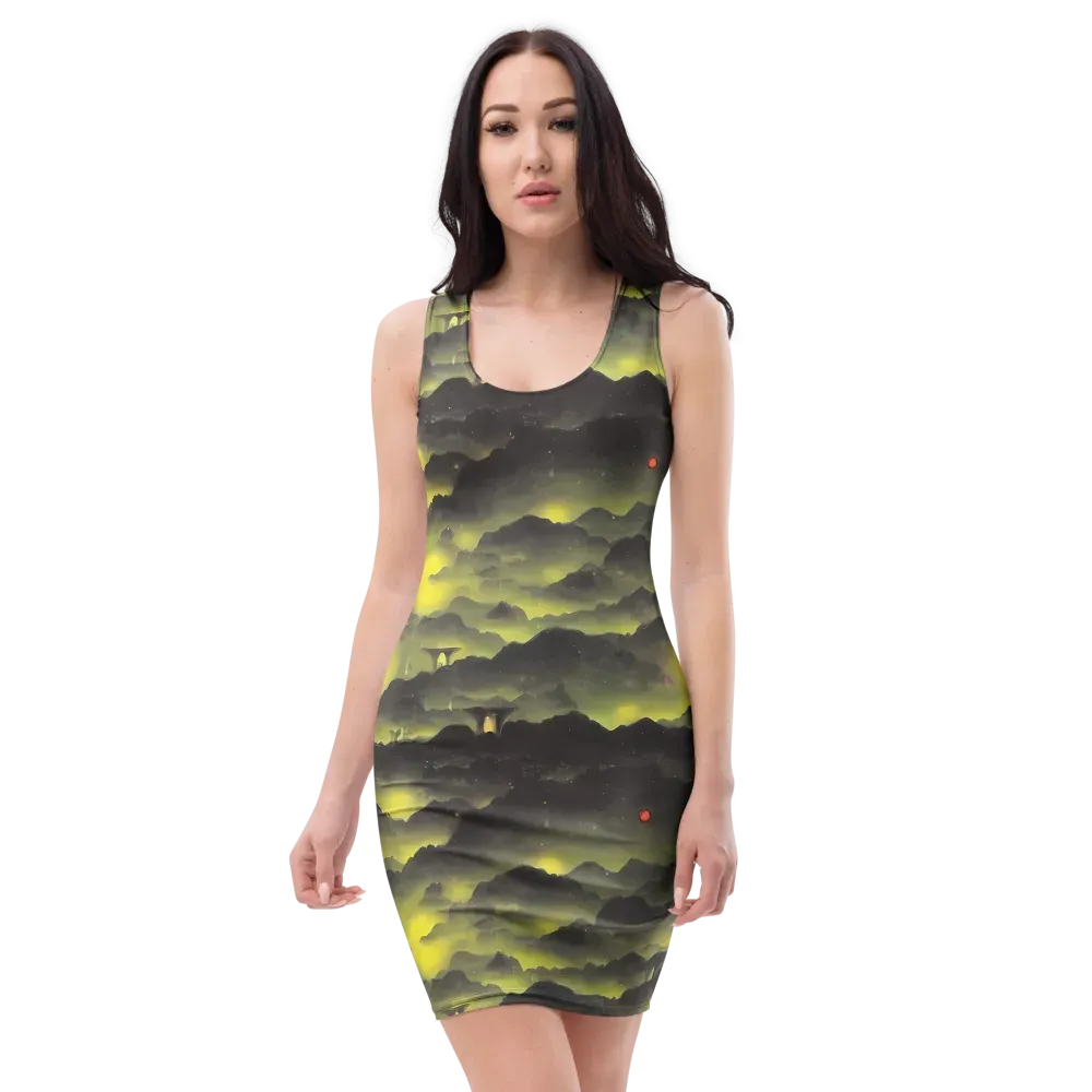 Spectral Isle on Bodycon Dress — Front