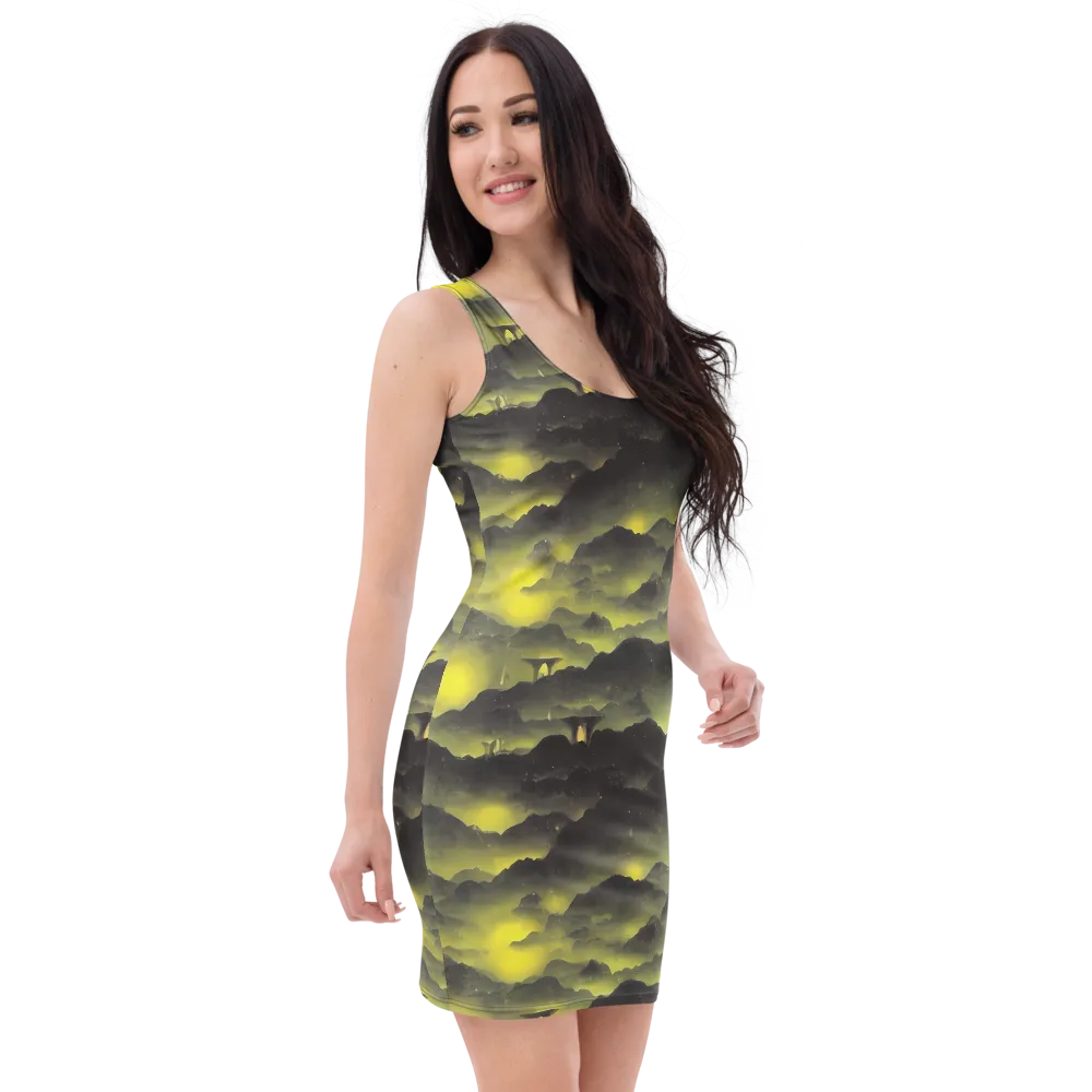 Spectral Isle on Bodycon Dress — Right Front