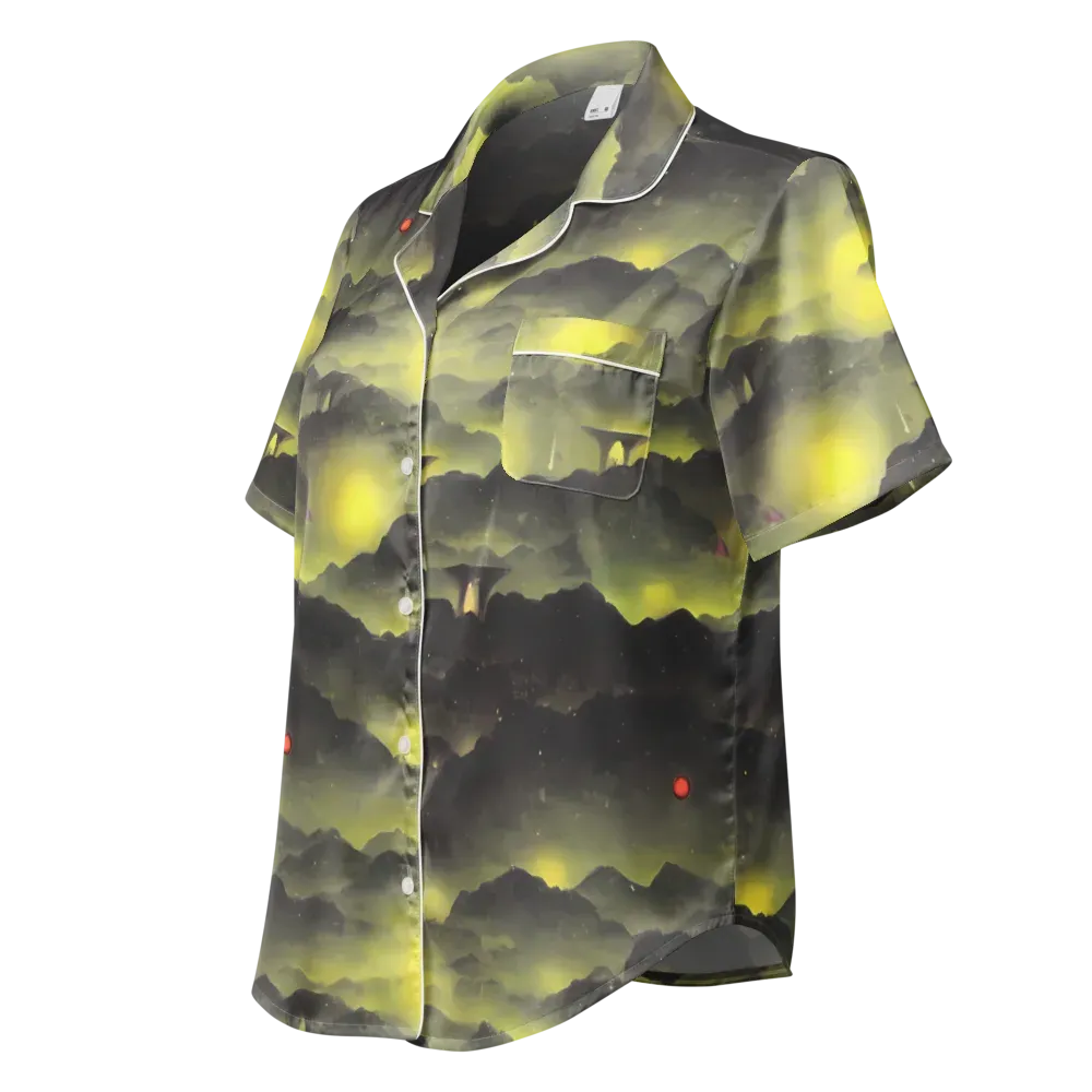 Spectral Isle on Women's Short Sleeve Pajama Top — Left Front