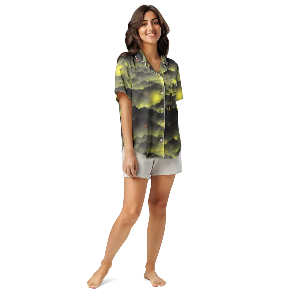 Spectral Isle on Women's Short Sleeve Pajama Top — Front