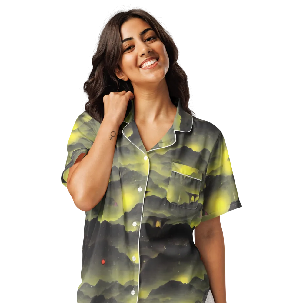 Spectral Isle on Women's Short Sleeve Pajama Top — Front