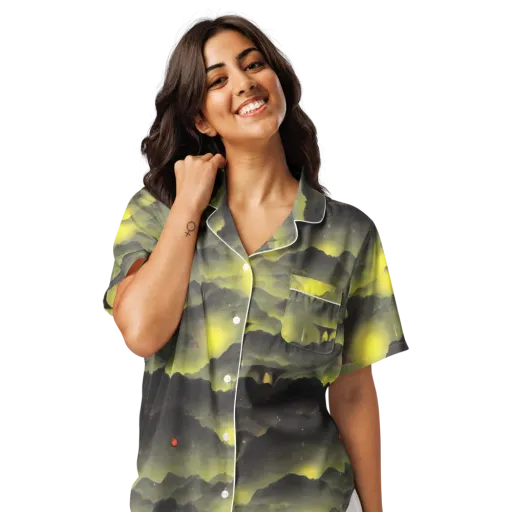 Spectral Isle on a Women's Short Sleeve Pajama Top