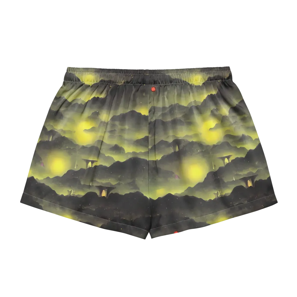 Spectral Isle on Women's Pajama Shorts — Back