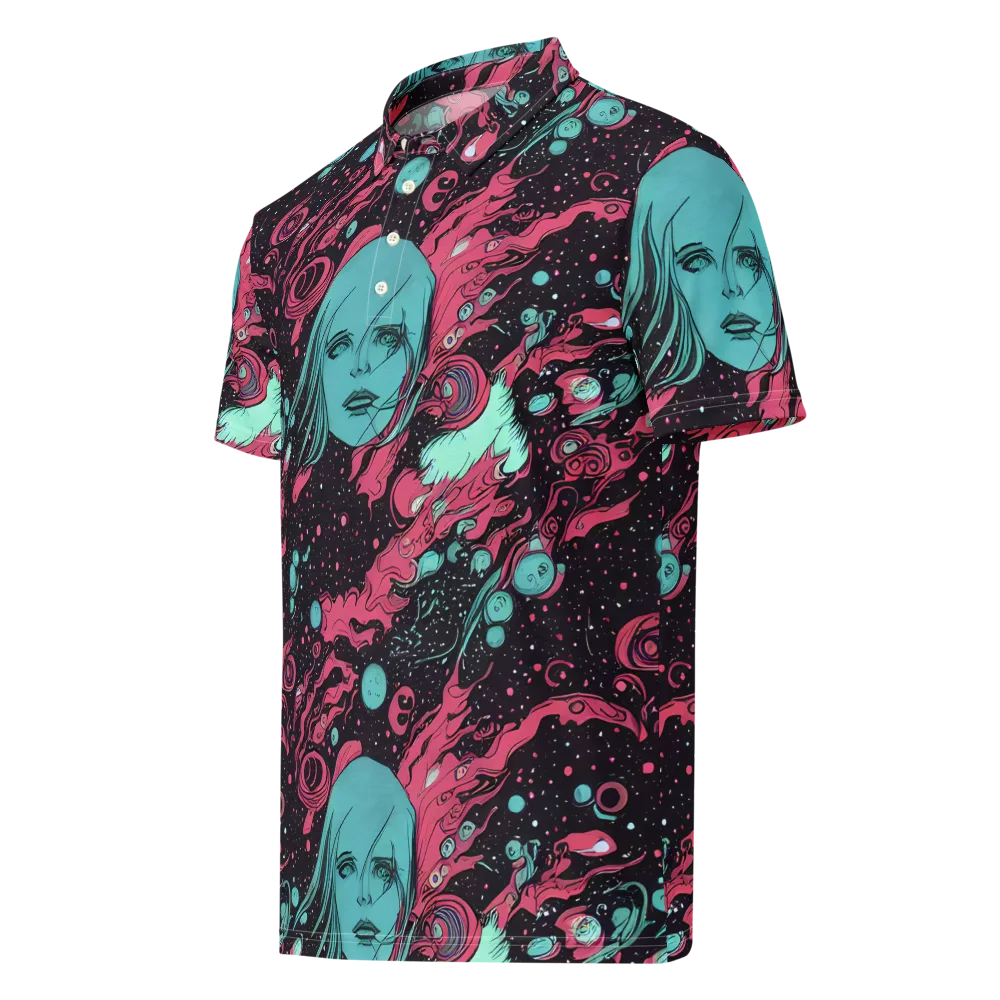 Spectral Dreamer on Men's Slim Fit Polo Shirt — Left Front
