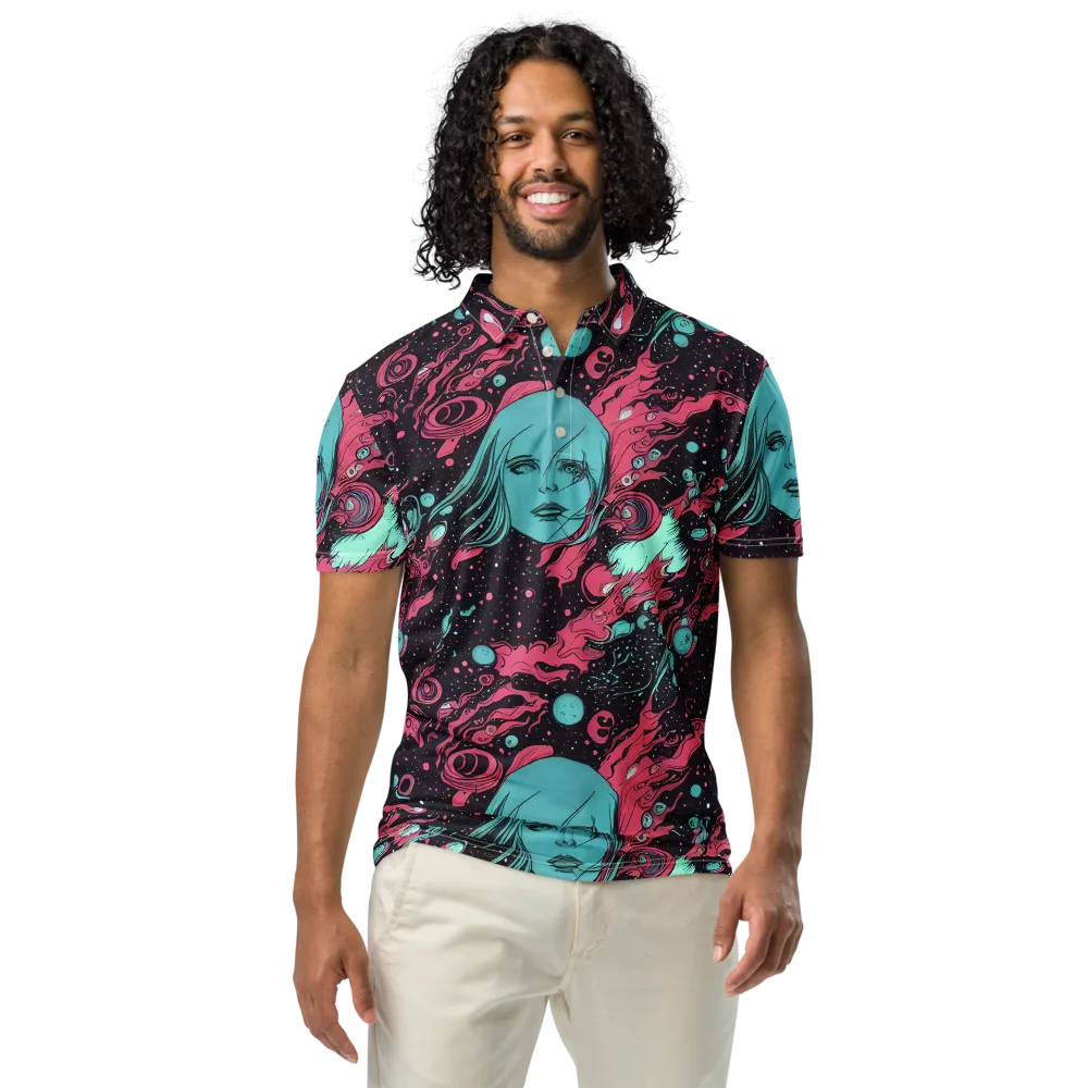 Spectral Dreamer on Men's Slim Fit Polo Shirt — Front