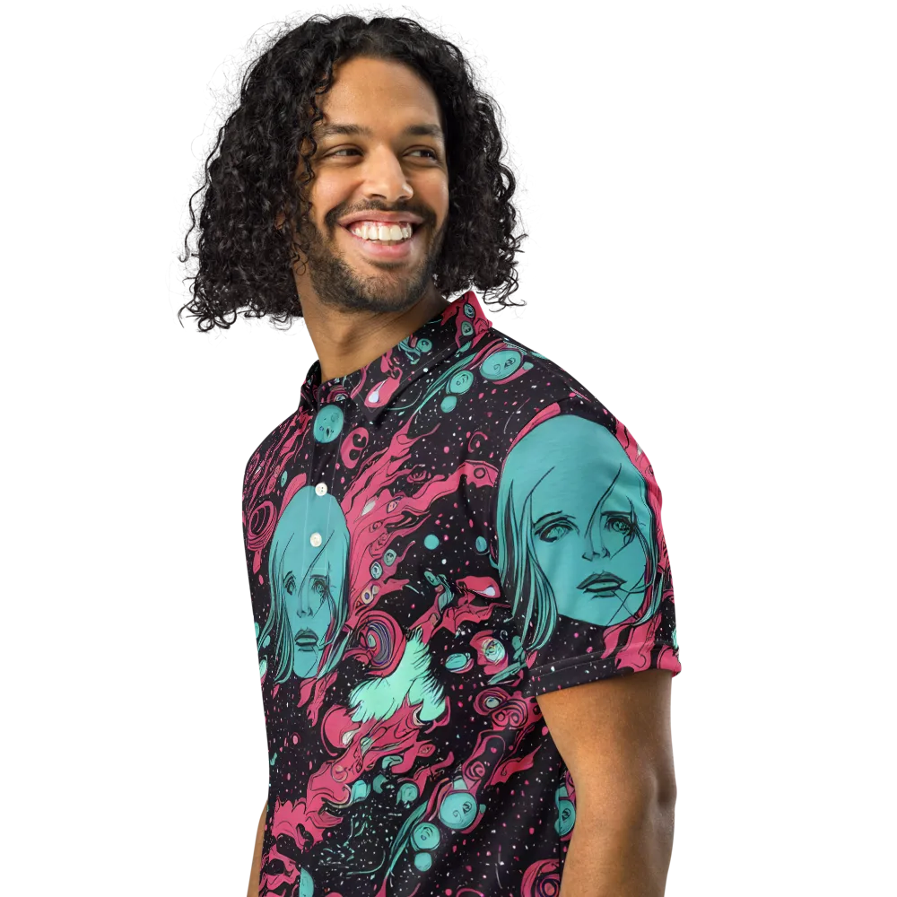 Spectral Dreamer on Men's Slim Fit Polo Shirt — Left Front