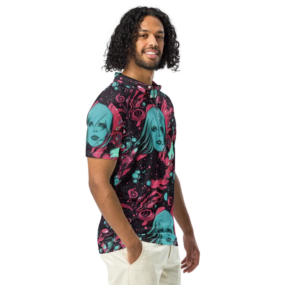 Spectral Dreamer on Men's Slim Fit Polo Shirt — Right Front