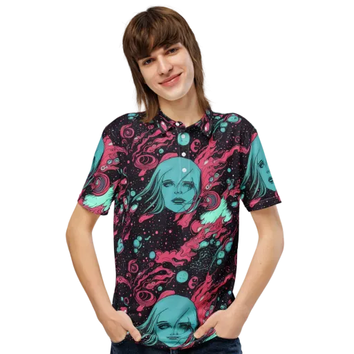 Spectral Dreamer on a Men's Slim Fit Polo Shirt
