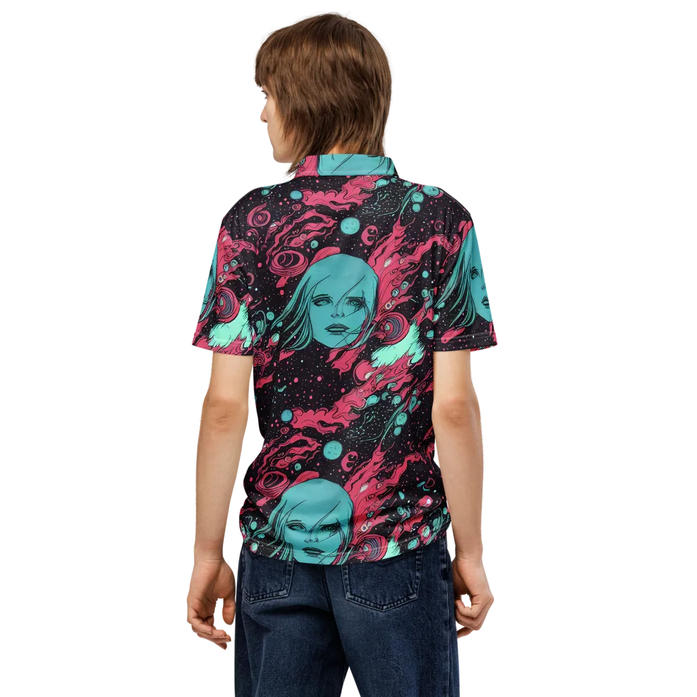 Spectral Dreamer on Men's Slim Fit Polo Shirt — Back