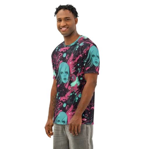 Spectral Dreamer on a Men's Cotton Crew Neck T-Shirt