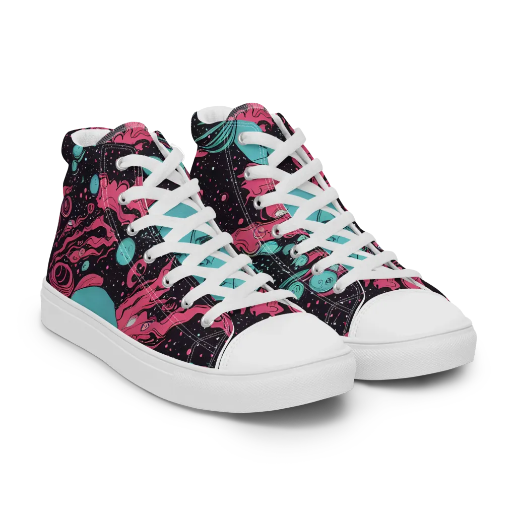Spectral Dreamer on Men's High Top Canvas Shoes — Right Front