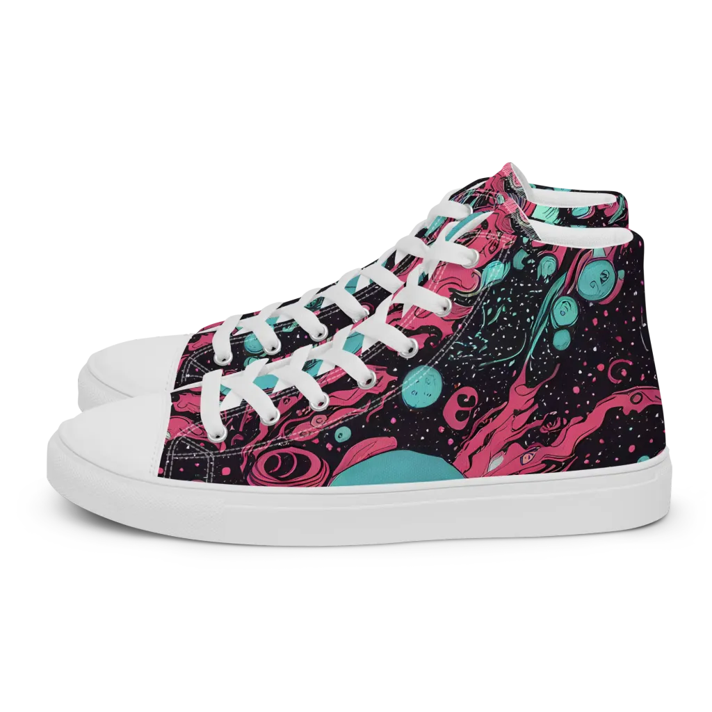 Spectral Dreamer on Men's High Top Canvas Shoes — Left