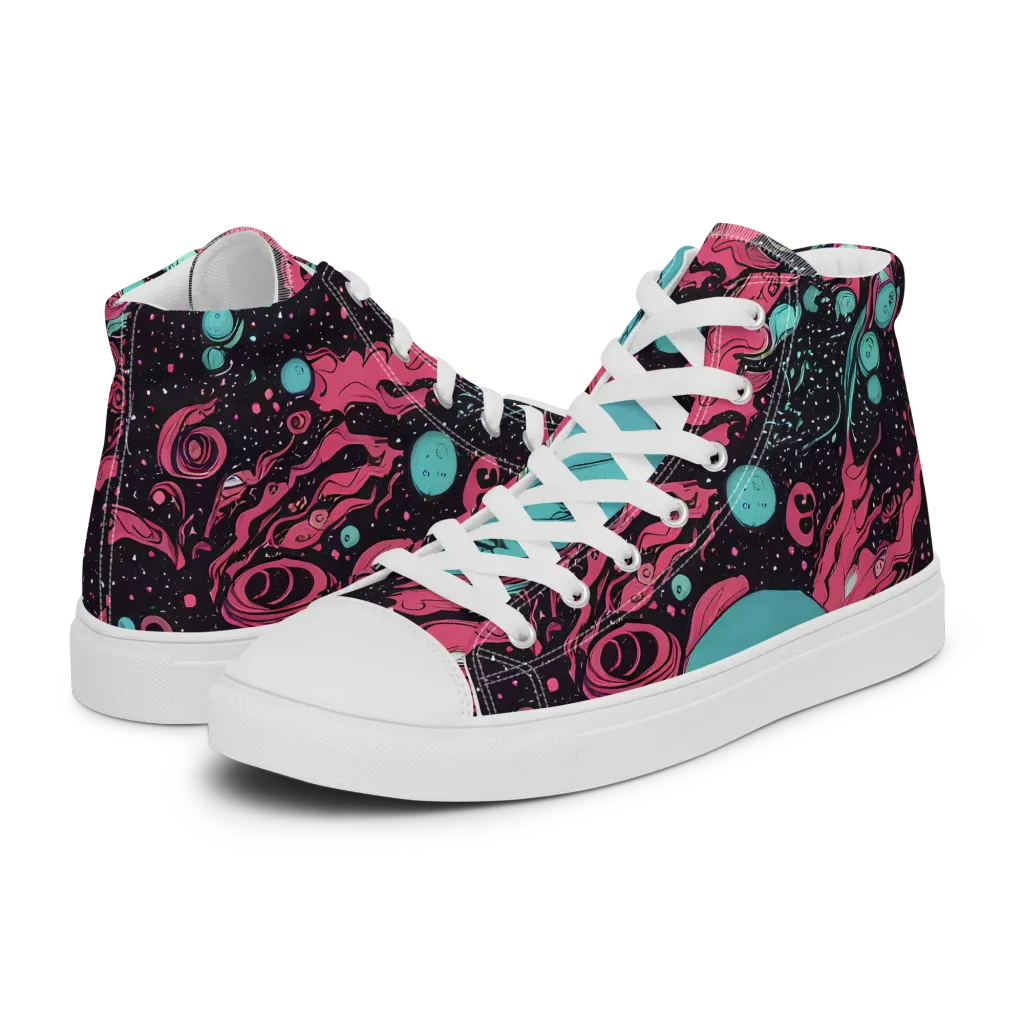 Spectral Dreamer on Men's High Top Canvas Shoes — Left