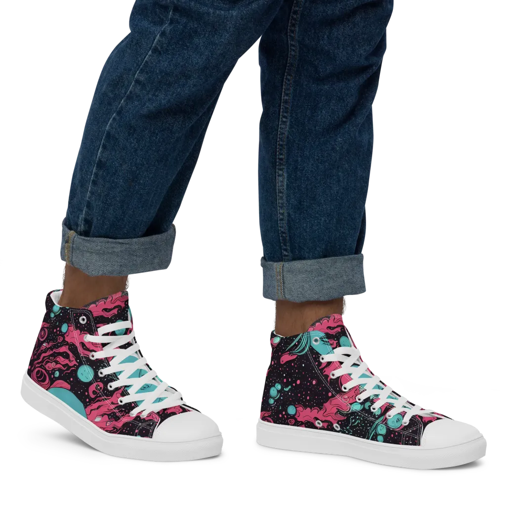 Spectral Dreamer on Men's High Top Canvas Shoes — Right