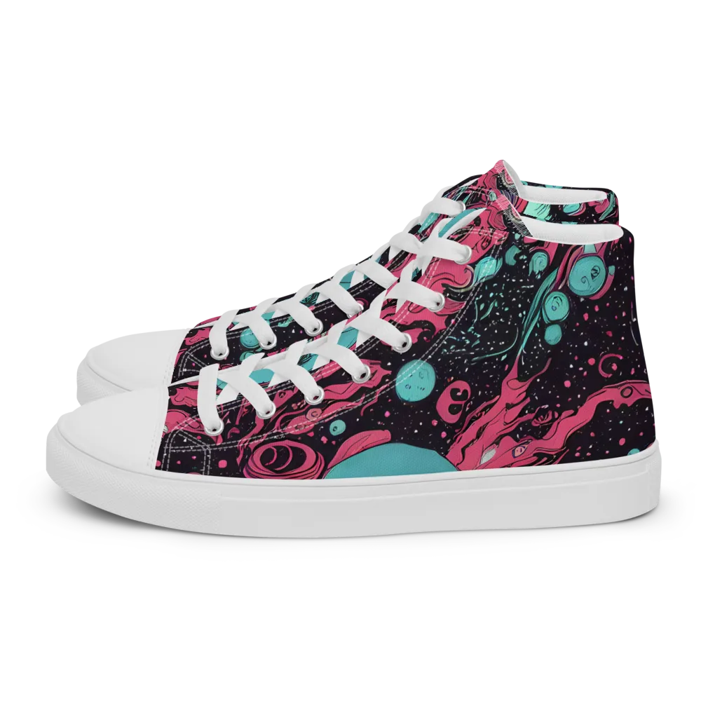 Spectral Dreamer on Women's High Top Canvas Shoes — Left
