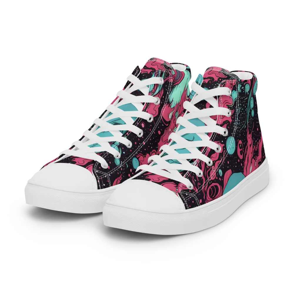 Spectral Dreamer on Women's High Top Canvas Shoes — Left Front