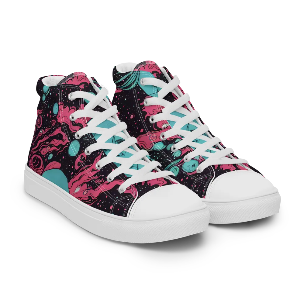 Spectral Dreamer on Women's High Top Canvas Shoes — Right Front