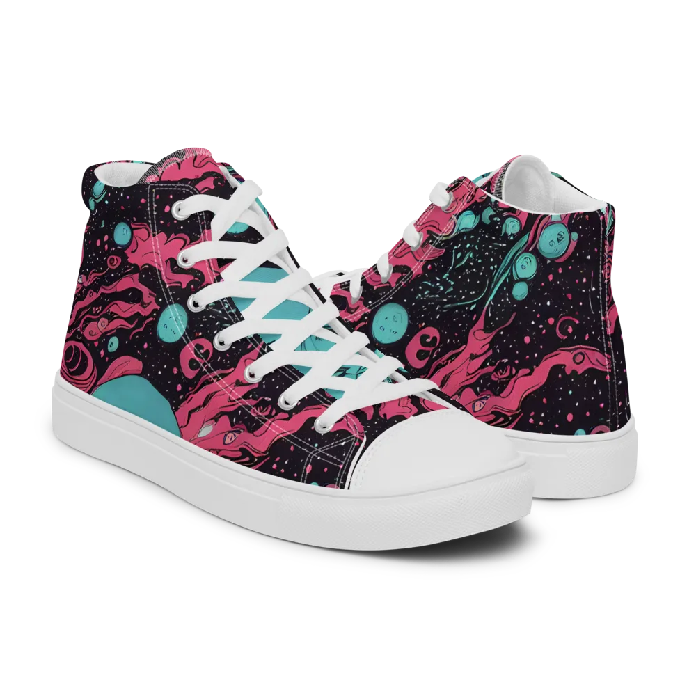 Spectral Dreamer on Women's High Top Canvas Shoes — Right