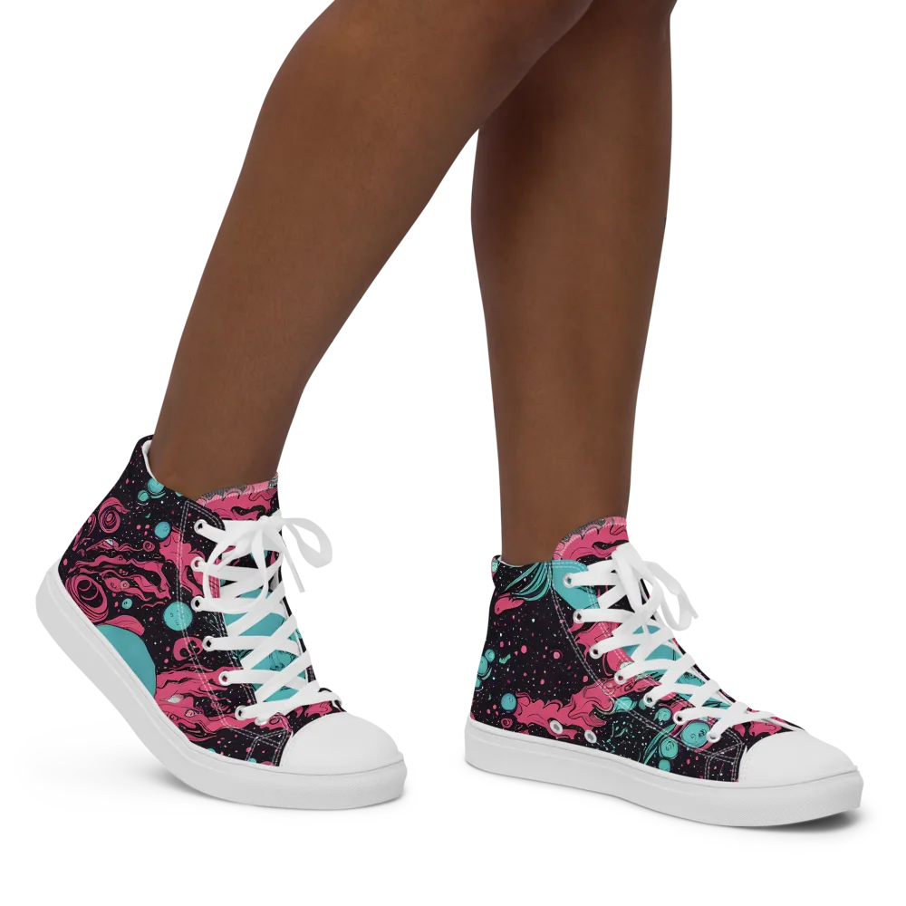 Spectral Dreamer on Women's High Top Canvas Shoes — Right