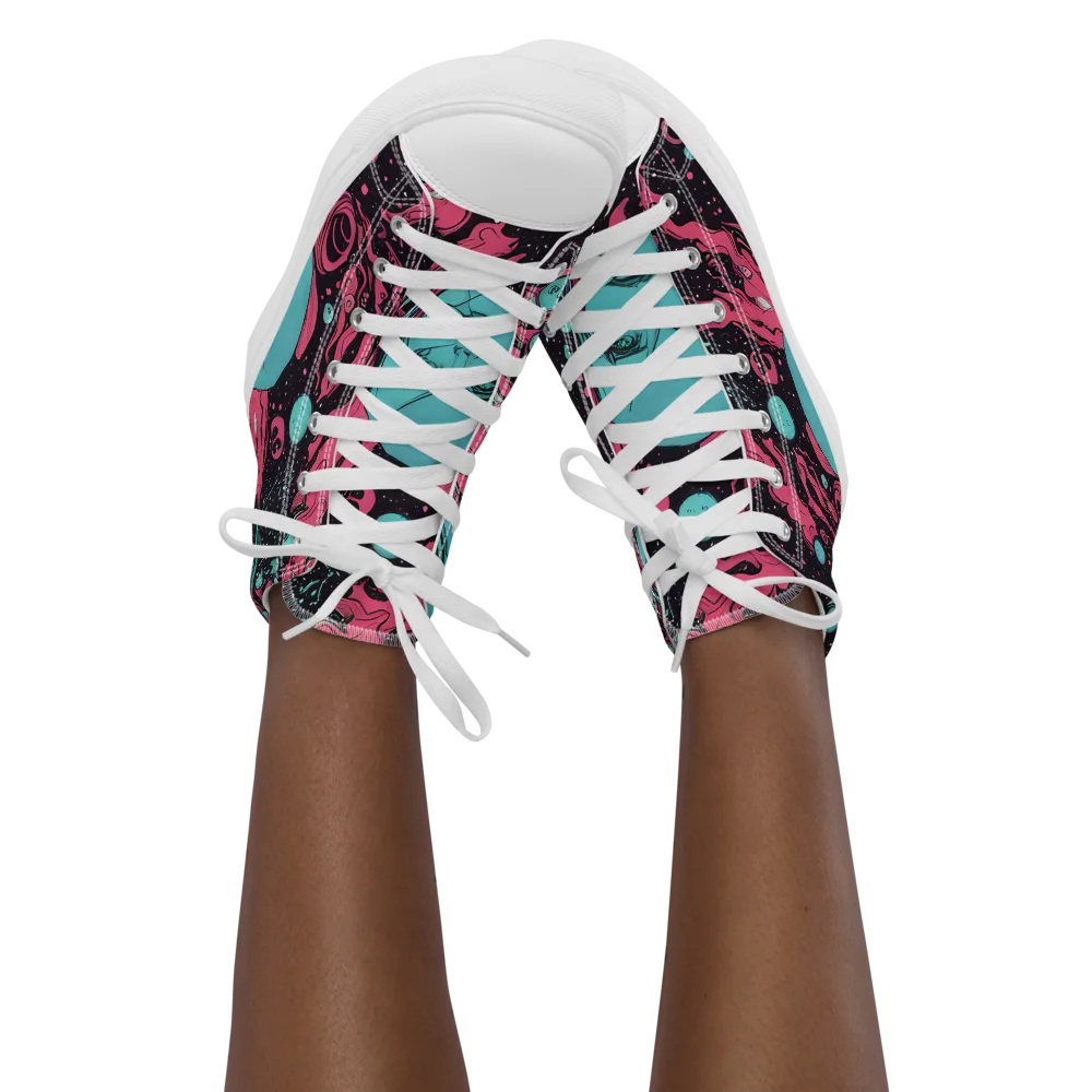 Spectral Dreamer on Women's High Top Canvas Shoes — Front