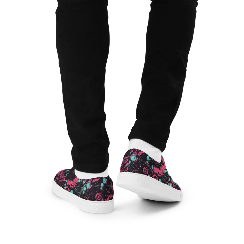 Spectral Dreamer on Men's Lace-Up Canvas Shoes — Back
