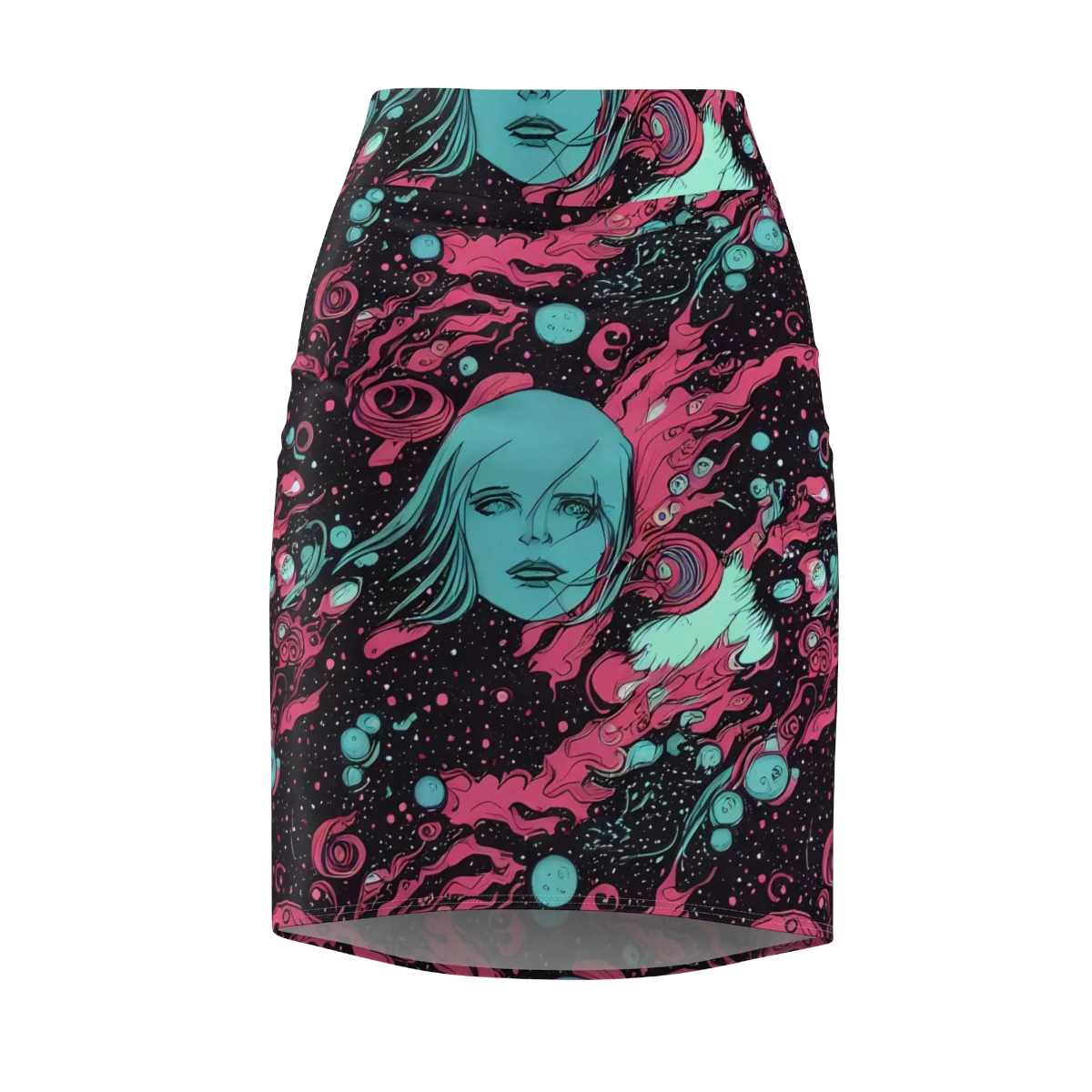 Spectral Dreamer on Pencil Skirt — Front