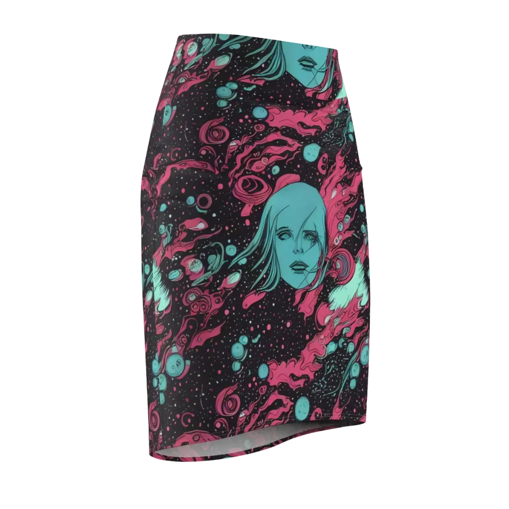 Spectral Dreamer on Pencil Skirt — Front Side