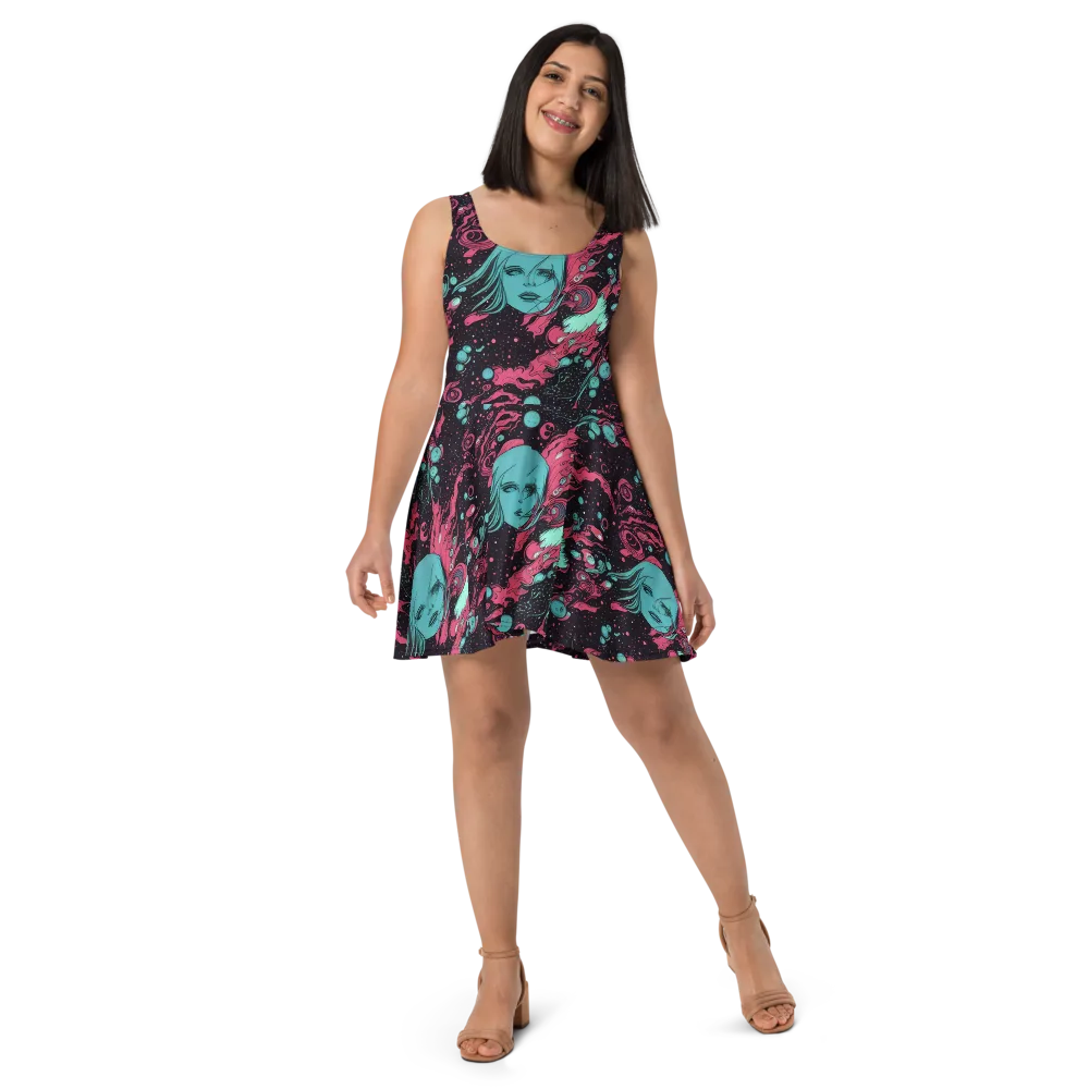Spectral Dreamer on Skater Dress — Front