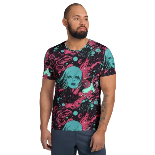 Spectral Dreamer on a Men's Athletic T-Shirt